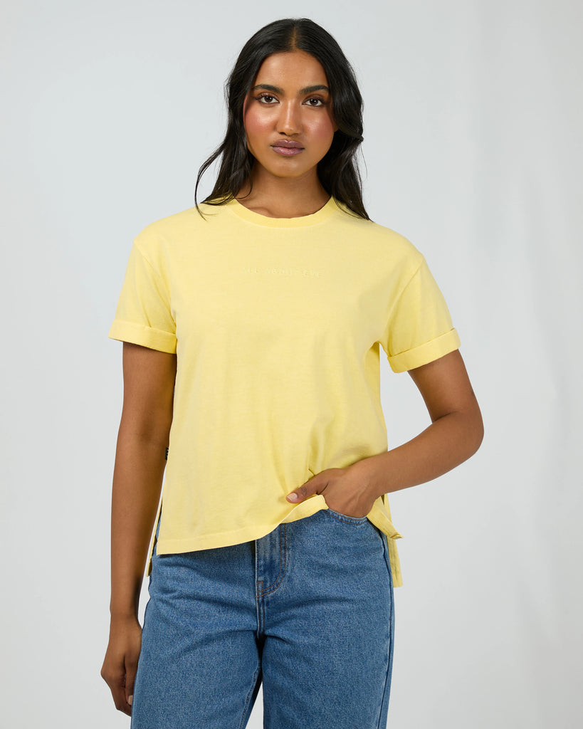 ALL ABOUT EVE AAE Washed Tee - Lemon