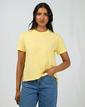 ALL ABOUT EVE AAE Washed Tee - Lemon