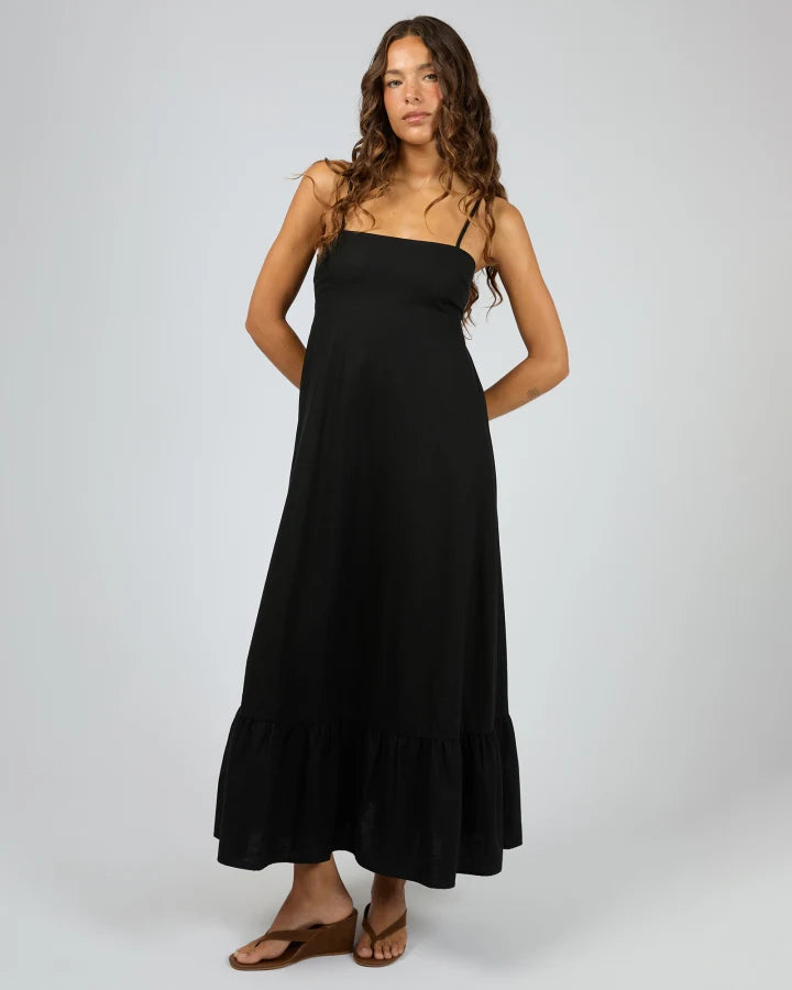 Silent Theory Tallow Tiered  Maxi Dress - Black