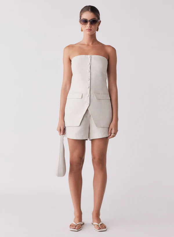 Esmaee Portsea Bandeau Top - Natural