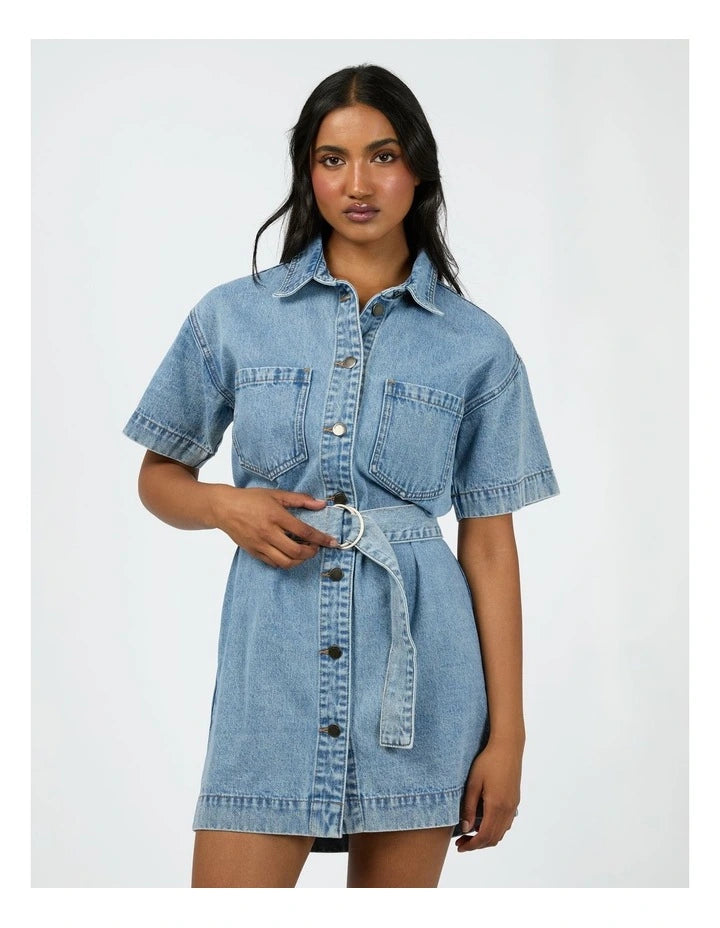ALL ABOUT EVE Sunny Denim Dress - Light Blue
