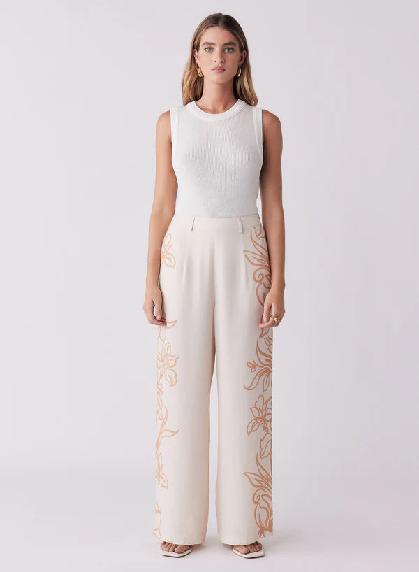 Esmaee Lolita Pant - Ecru Floral