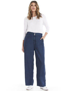 Betty Basics Lucinda Lyocell Relaxed Pant - Blue Ink