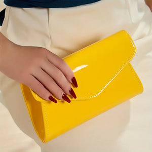 Peyton Glossy Envelop Clutch