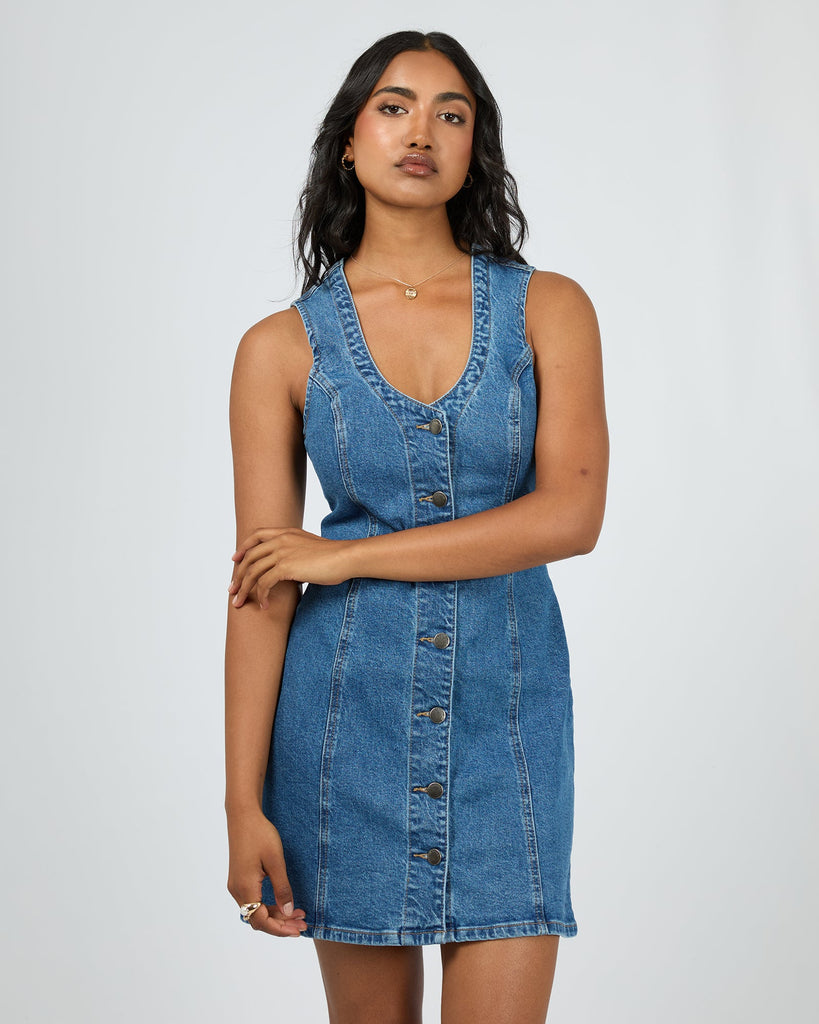 ALL ABOUT EVE Peta Mini Dress - Light Blue