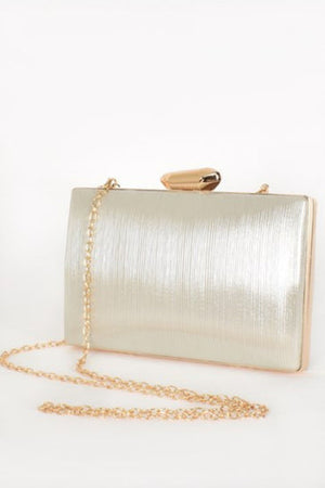 Ensley Pebble Clasp Structured Clutch