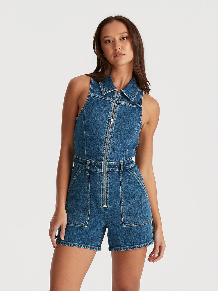 Lee Victoria Romper - Demand Blue