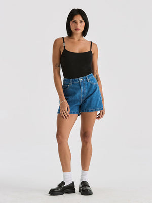 Lee High Relaxed Short - Blue Quarter