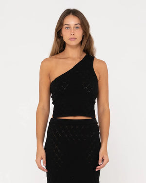Rusty Leo One Shoulder Knit Top