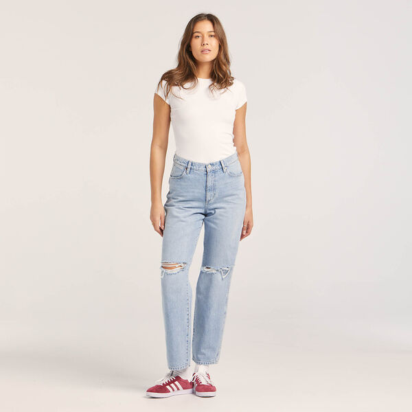 Wrangler Mid Rise Vintage Straight Jean - Garage Blue