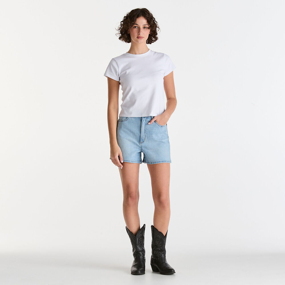 Wrangler Hi Bells Short - Blue Tour