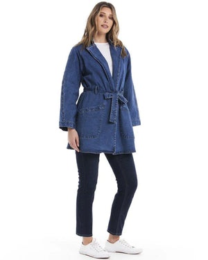 Betty Basics Blake Denim Trench Coat