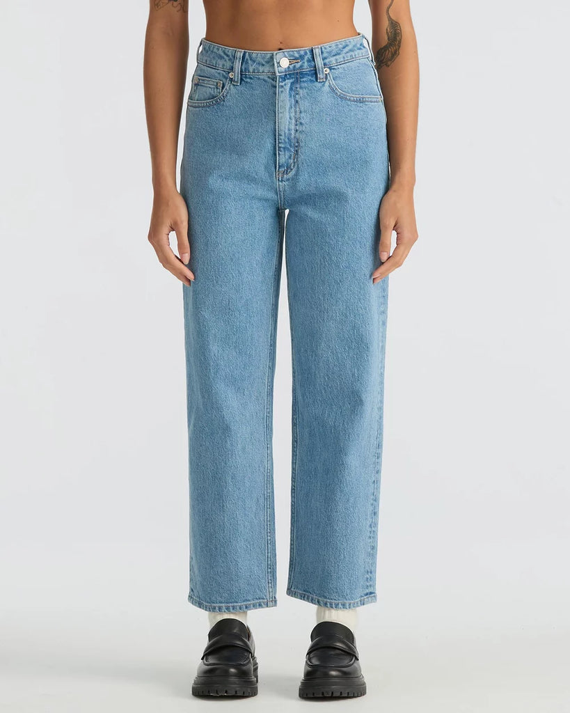 Lee High Straight Cropped Jean - Blue Monday