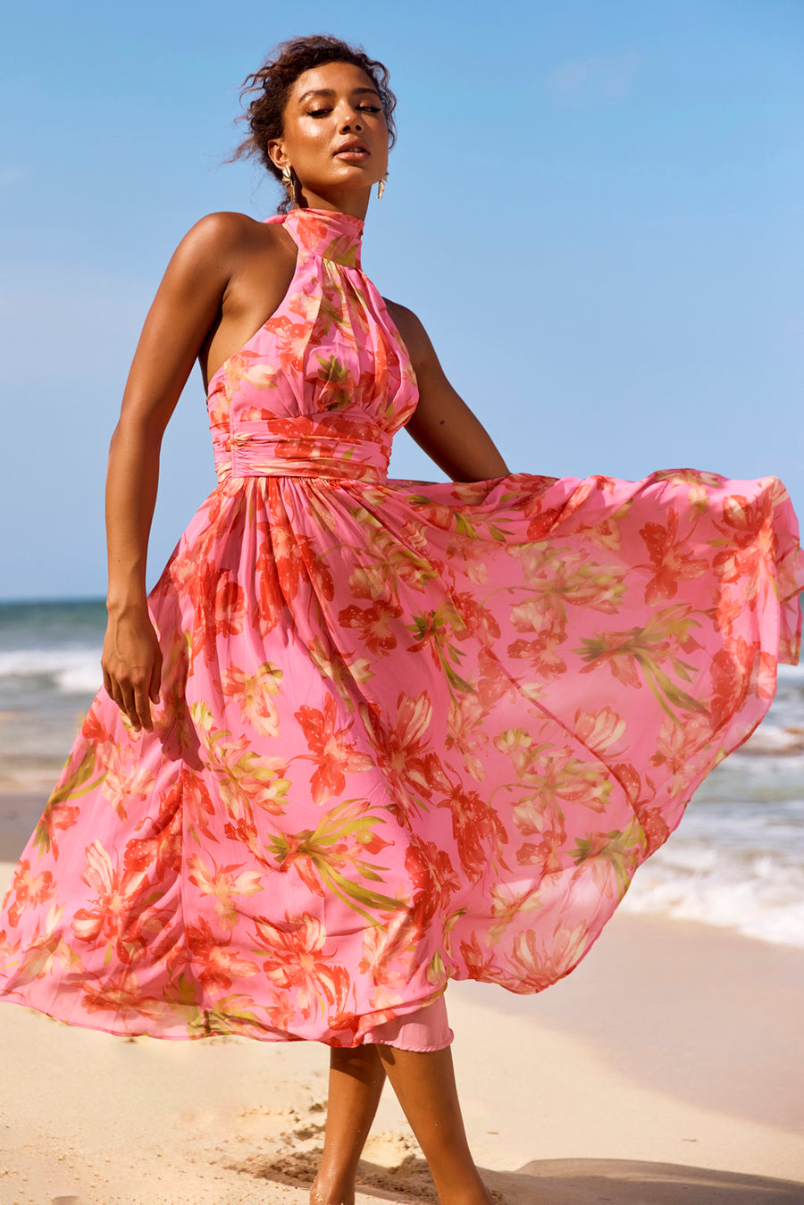 Pink Diamond Zara Halter Dress FEMALE Pink Diamond Zara Halter Dress FEMALE