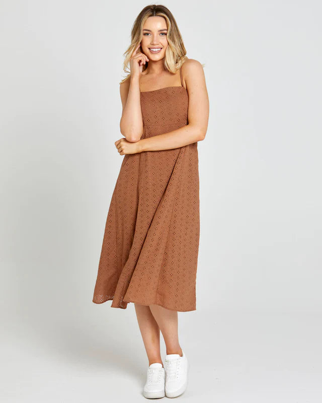 Sass Sofia Embroidered Midi Dress