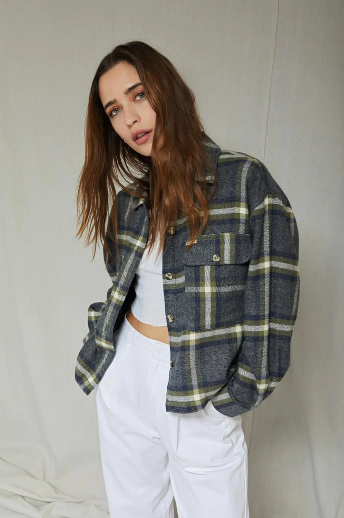 Brixton Bowery Women's L/S Flannel- Washed Navy