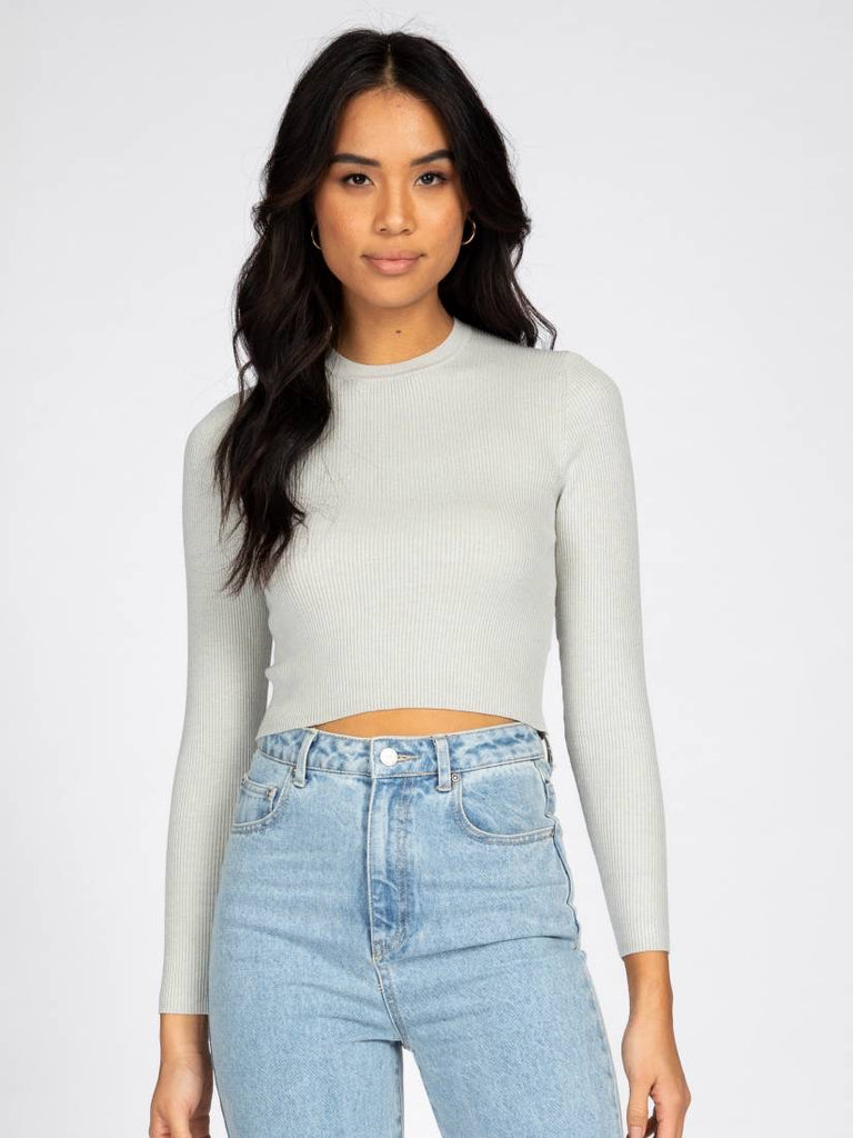 Rusty Charis Ribbed Crop Long Sleeve