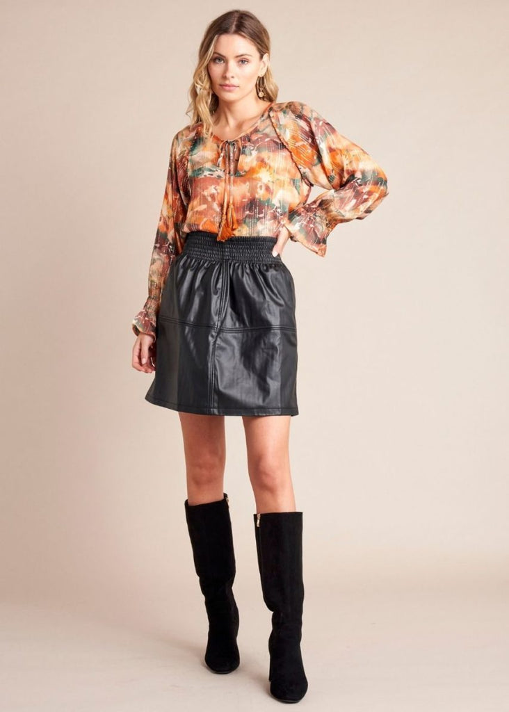 Gysette Lia Mini Faux Leather Skirt