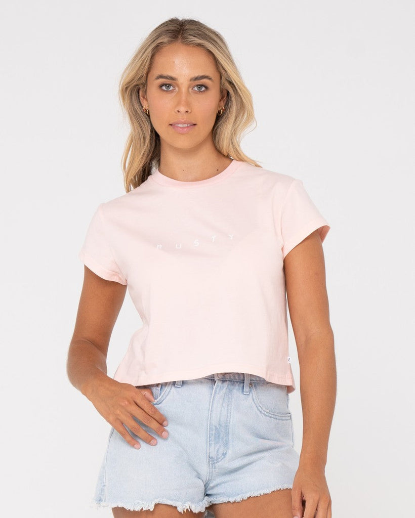 Rusty Essentials Classic Slim Fit Crop Tee